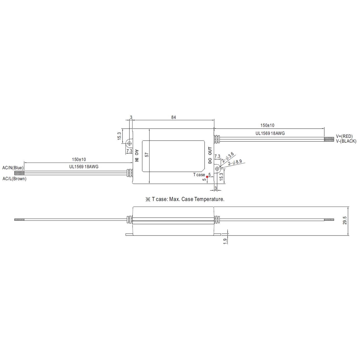 APC-35-500 35W 500mA 25...70VDC Konstantstrom LED Netzteil Treiber Trafo