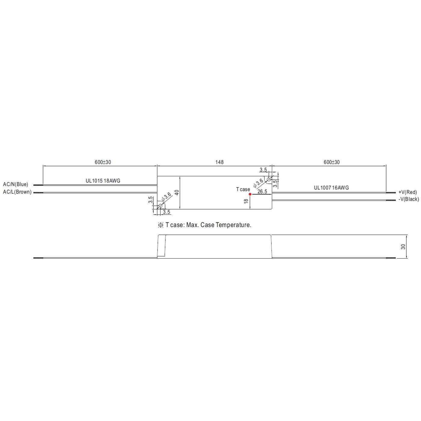 LPC-35-700 34W 700mA 9...48VDC Konstantstrom LED Netzteil Treiber Trafo IP67