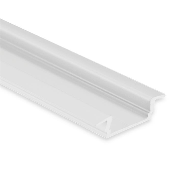 1m LED Profil PL8 Weiß 23,1x5,9mm Aluminium Einbauprofil für 12mm LED Streifen
